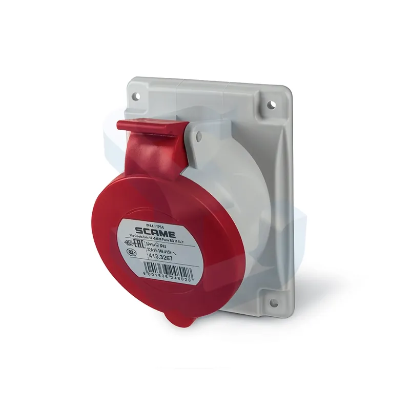 Priza trifazica Scame OPTIMA, 32 A, 3P+N+E, 346-415 V, IP44, montaj incastrat Cel mai bun preț