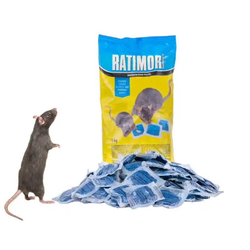 Ratimor 1 kg pastă raticidă Brodifacoum albastră Ofertă exclusivă