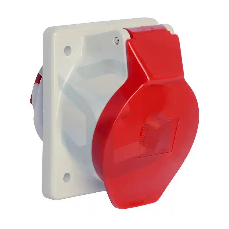 Plată securizată Priza trifazica Walther, 16 A, 5 poli, 400V, IP44, inclinata, montaj aplicat