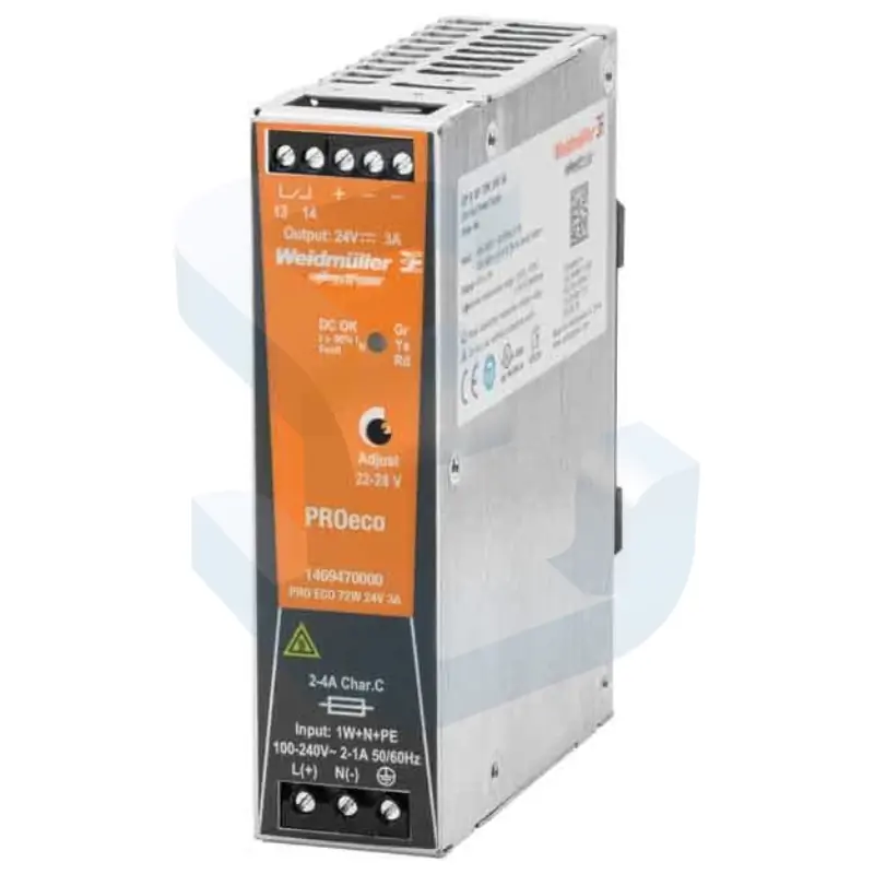 Ultima șansă Sursa de tensiune Weidmuller Pro Eco, monofazata, 230 V AC / 24 V DC, 3 A