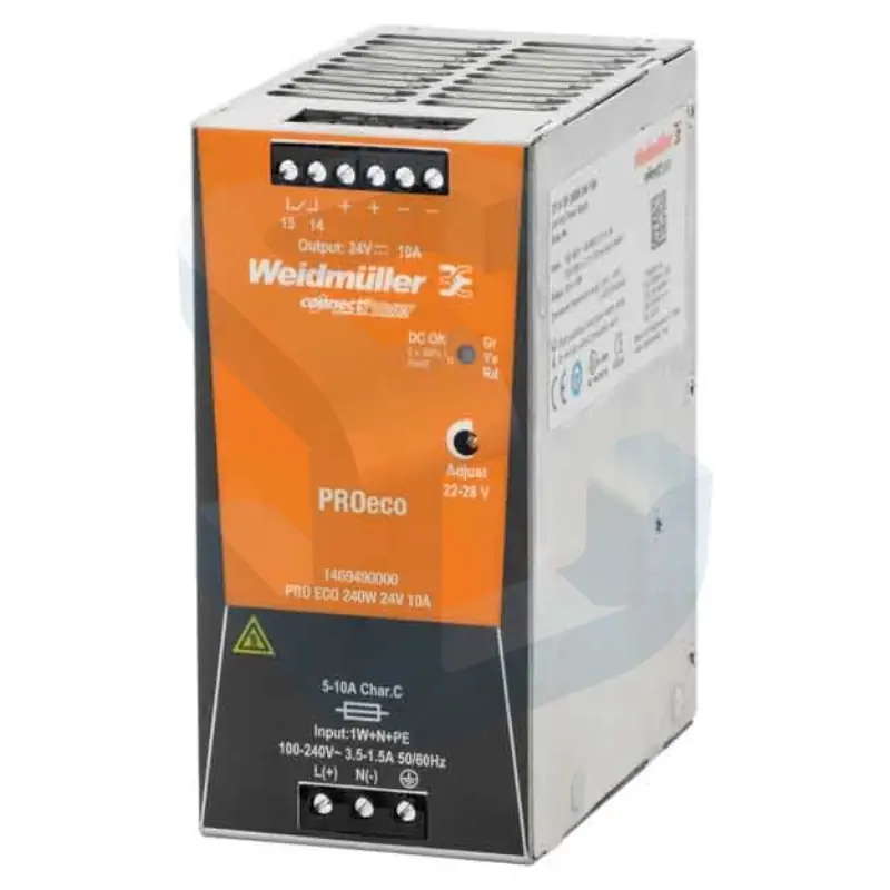 Sursa de tensiune Weidmuller Pro Eco, monofazata, 230 V AC / 24 V DC, 10 A Comandă acum