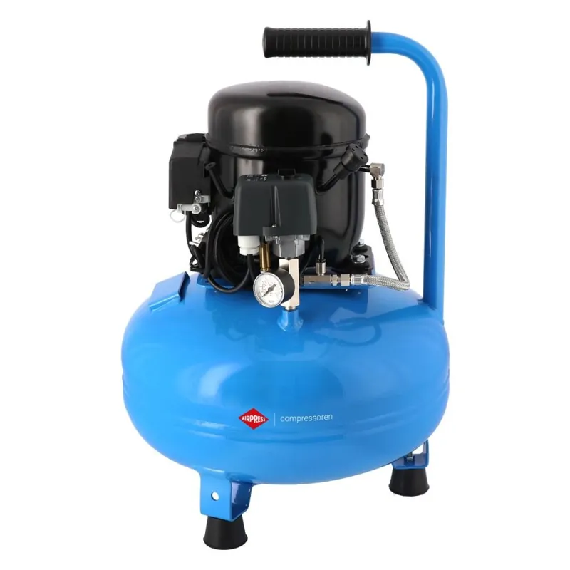 Compresor silențios cu piston dublu L 50-24 8 bar 0,5 CP/0,37 kW 32 l/min 24 l 36518 Ofertă