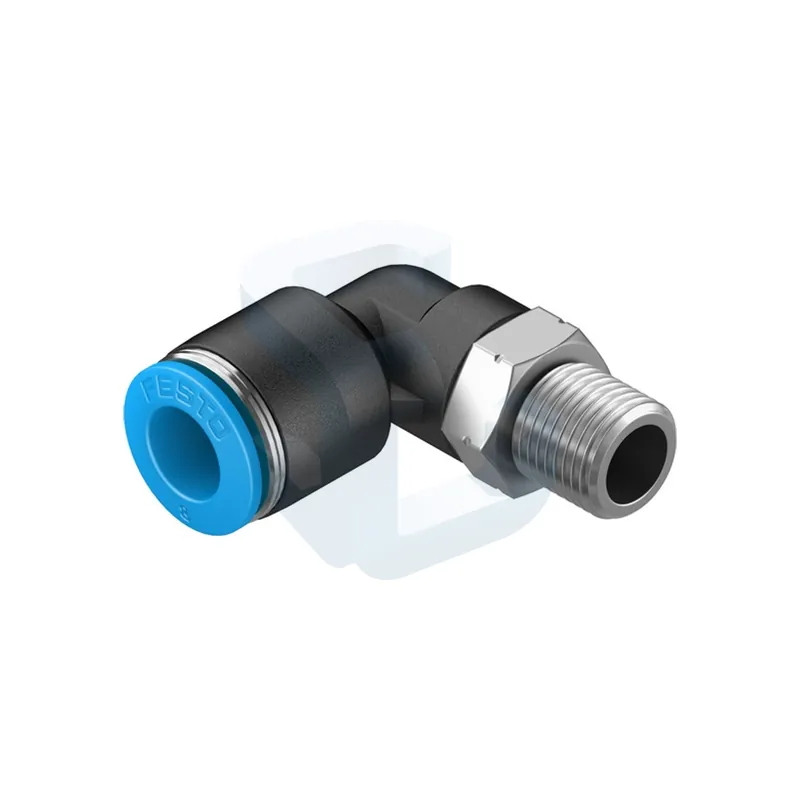 Conector rapid, tip L, pentru furtun Ø 8 mm, filet exterior R1/8 Doar azi