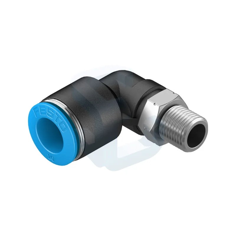 Plată securizată Conector rapid, tip L, pentru furtun Ø 10 mm, filet exterior R1/8