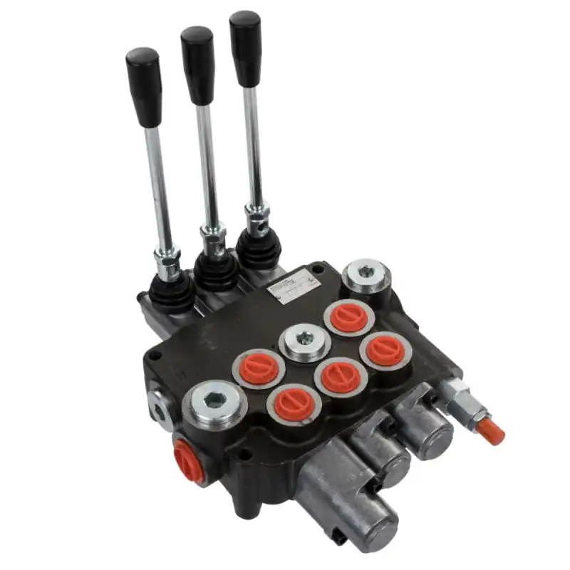 Distribuitor hidraulic 3 secțiuni 80 l/min dublu efect + simplu efect + flotantă DJP Badestnost Ofertă limitată