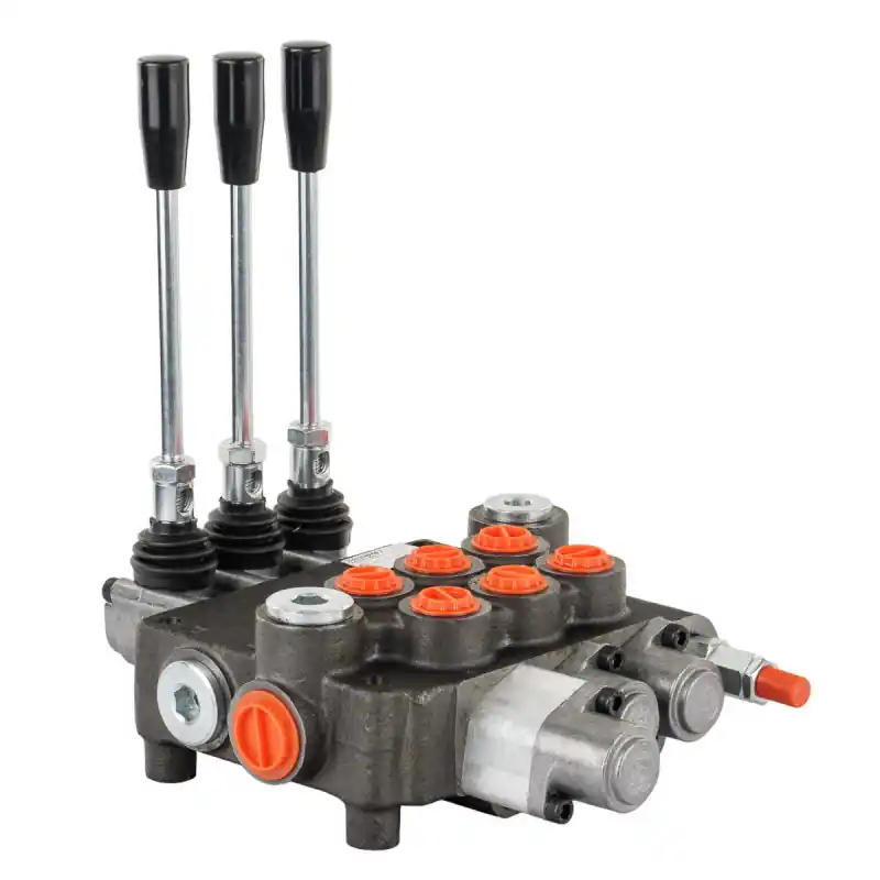 Distribuitor hidraulic 3 secțiuni 80 l/min dublu efect + blocare + flotantă DZP Badestnost Mai ieftin