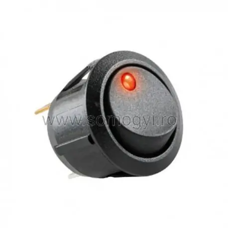 COMUTATOR BASCULANT 1 CONTACT 12 V CU LED ROSU AK11 SMG Livrare gratuită