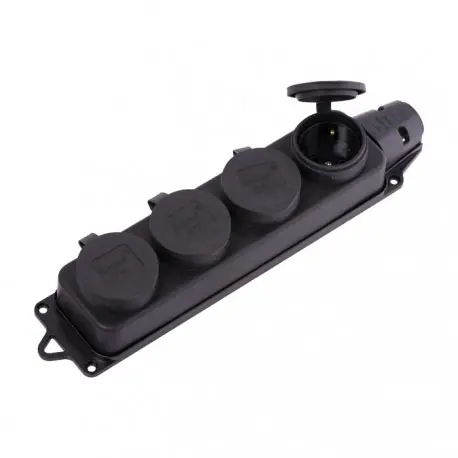 BLOC PRELUNGITOR 4 PRIZE SI CAPAC DE CAUCIUC 16 A IP44 106-0400-0107 Reducere de preț