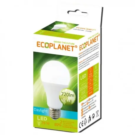 Super ofertă BEC LED 9W A60 6500K 230V ECOPLANET 0005