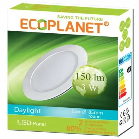 LED PANEL ROTUND 3 W 6500 K ECOPLANET 11103 Preț mic