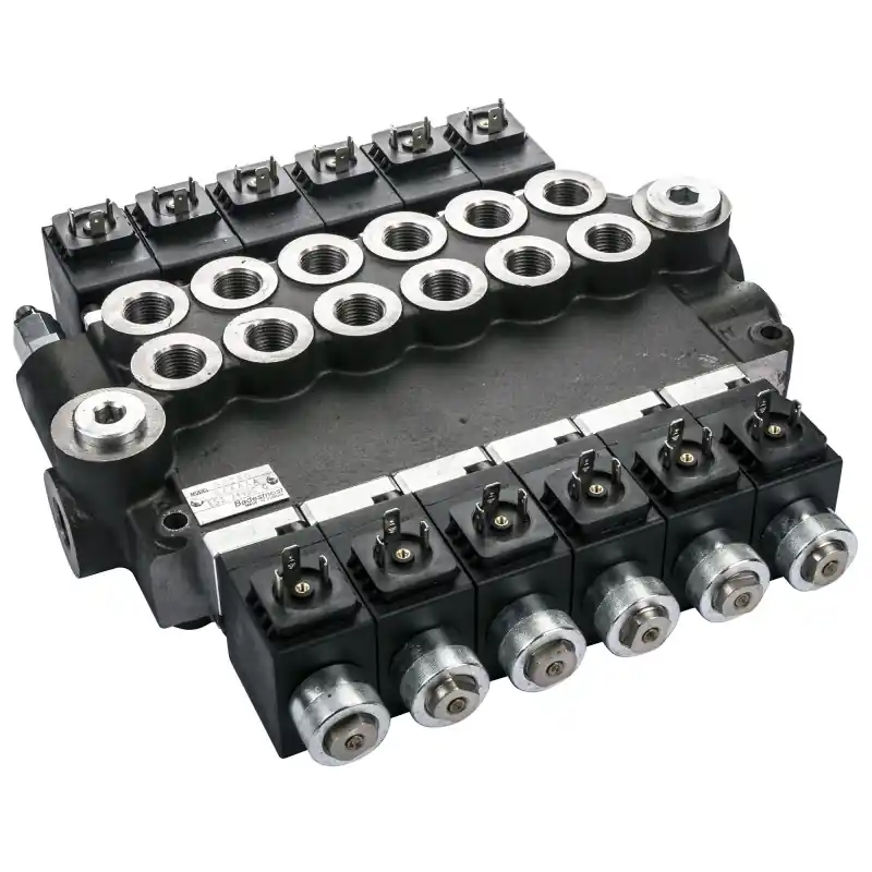 Transport gratuit Distribuitor hidraulic 6 secțiuni comandă electrică 80 l/min 12V