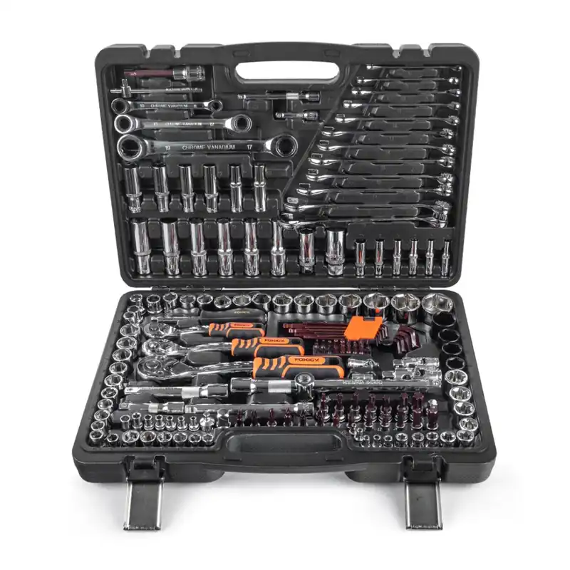 Ofertă de sezon Trusă Gola 163buc 1/2",1/4",3/8" tubulare CrV Professional