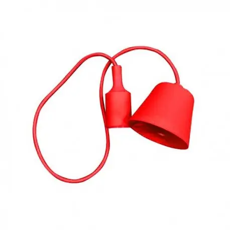 PENDUL TAVAN ROSU 1 METRU E27 Cel mai bun preț