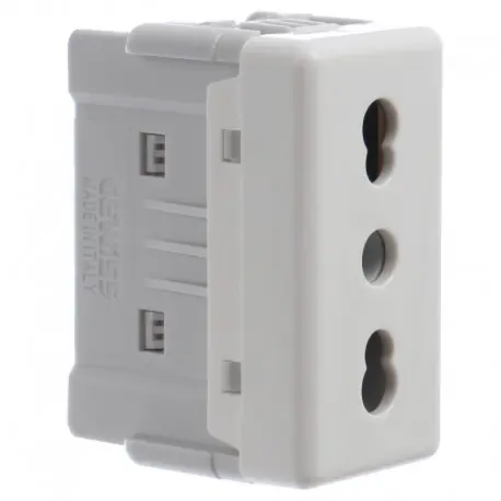 Plată securizată PRIZA STANDARD ITALIAN 16 A 1 MODUL ALB GW20203