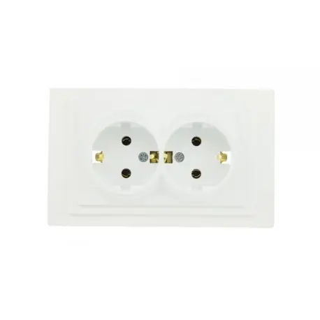 PRIZA DUBLA ALBA SUB TENCUIALA CU RAMA SUBTIRE LARISSA 103-191904-120 Ieftin