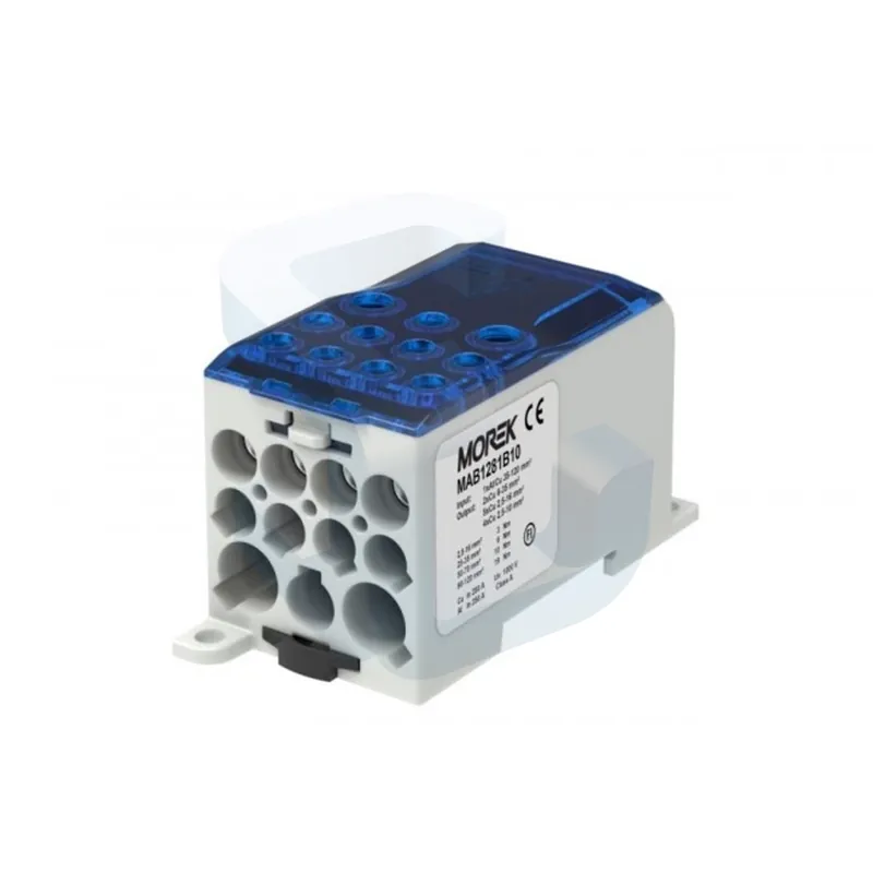 Clema de distributie OJL280A Morek, intrare 1xAl/Cu 120, iesire 2x35/5x16/ 4x10 mm2, albastra Ultima șansă
