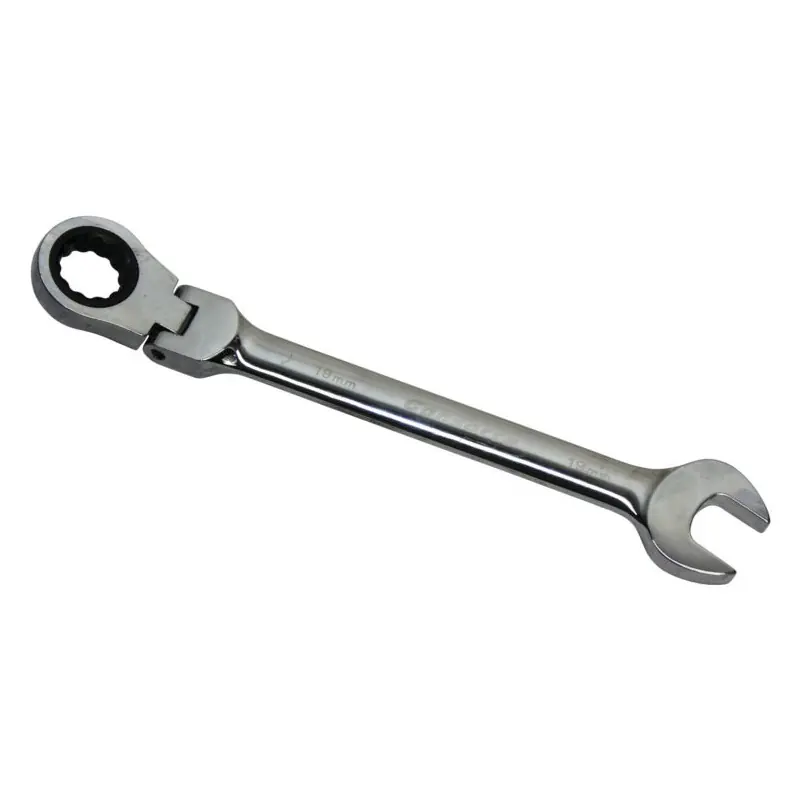 Cheie combinată cu clichet 19 mm cu articulație Popular