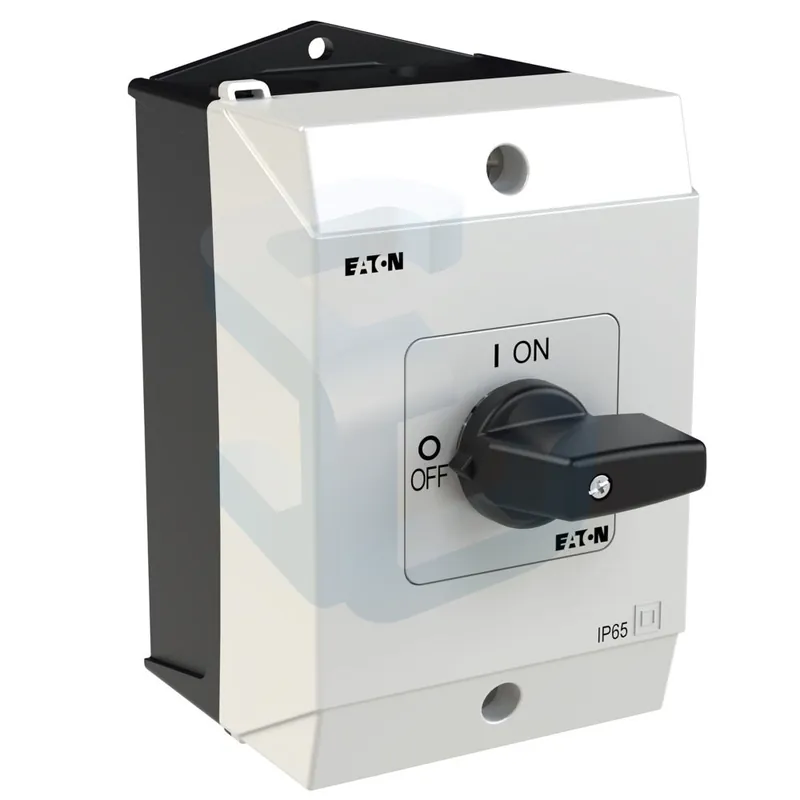 Intrerupator de sarcina trifazat, 25 A, rosu/galben, lacatuibil, in cutie Livrare expres