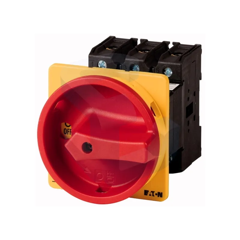 Preferatul clienților Intrerupator de sarcina trifazat, 63 A, rosu/galben, lacatuibil, montaj pe contrapanou