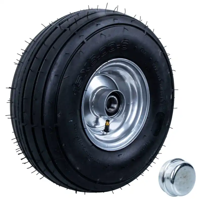 Roată pentru remorcă pentru întors fânul 15x6.00-6 pneumatică | pentru ax de 25 mm | Agtech Ieftin