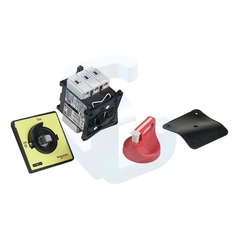 Intrerupator de sarcina trifazat, 20 A, rosu/galben, lacatuibil, montaj pe usa Super ofertă