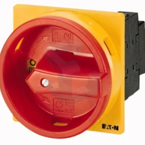 Intrerupator de sarcina, monofazat, 20 A, rosu/galben, lacatuibil, montaj pe usa Super ofertă