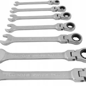 Preț redus Chei combinate fixe cu clichet și articulație mobilă 8-19mm 7buc