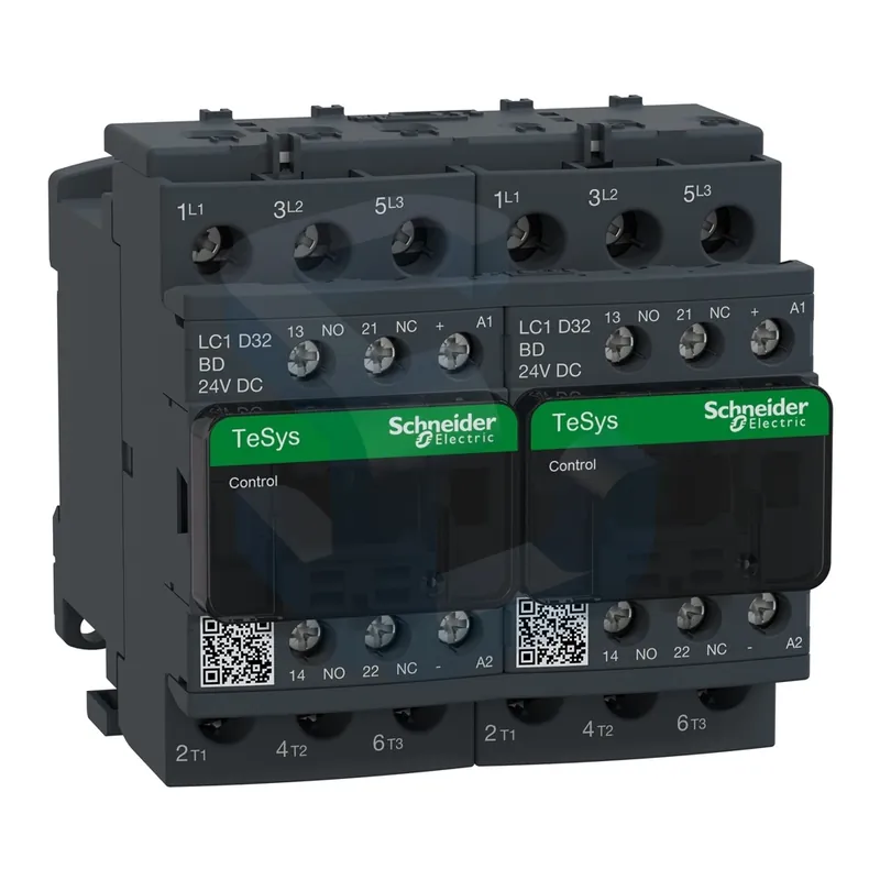 Plată securizată Contactor reversor 32 A, 440 V, tensiune comanda 24 V DC, cu interblocaj