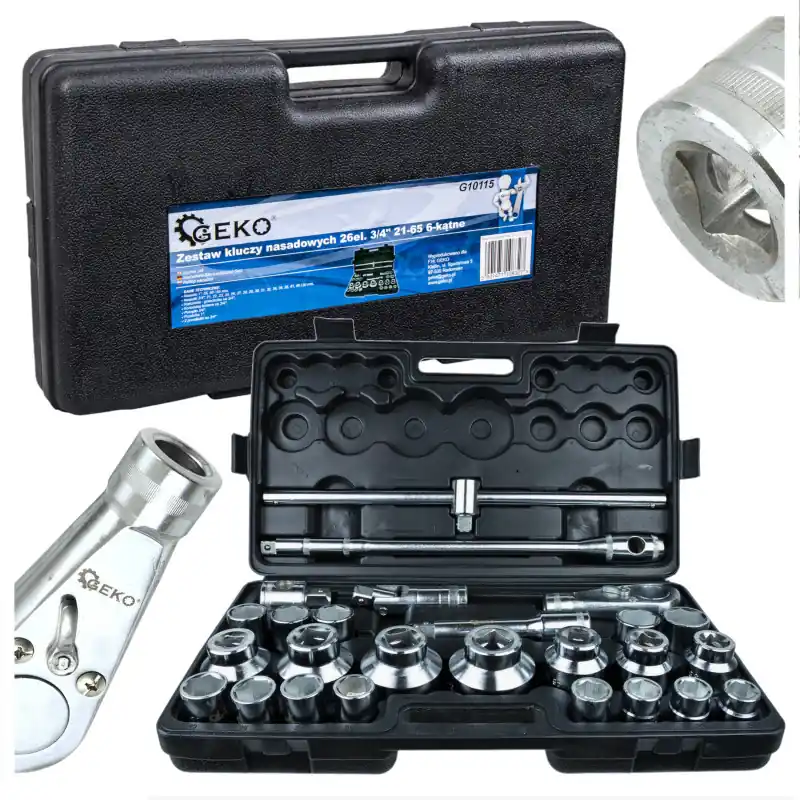 Ofertă Chei tubulare 3/4" set 26 piese, chei tubulare 21-65mm Geko