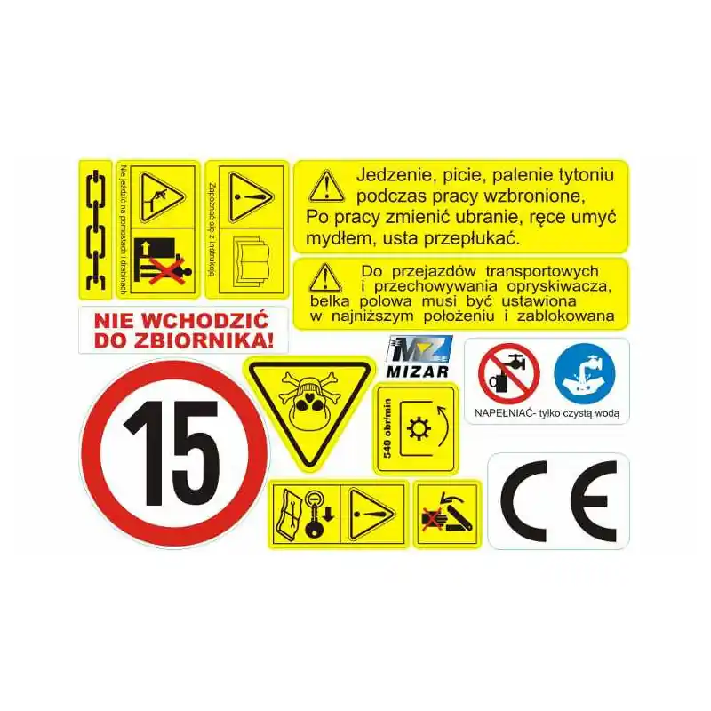 Autocolante pentru pulverizator 13 buc. Discount