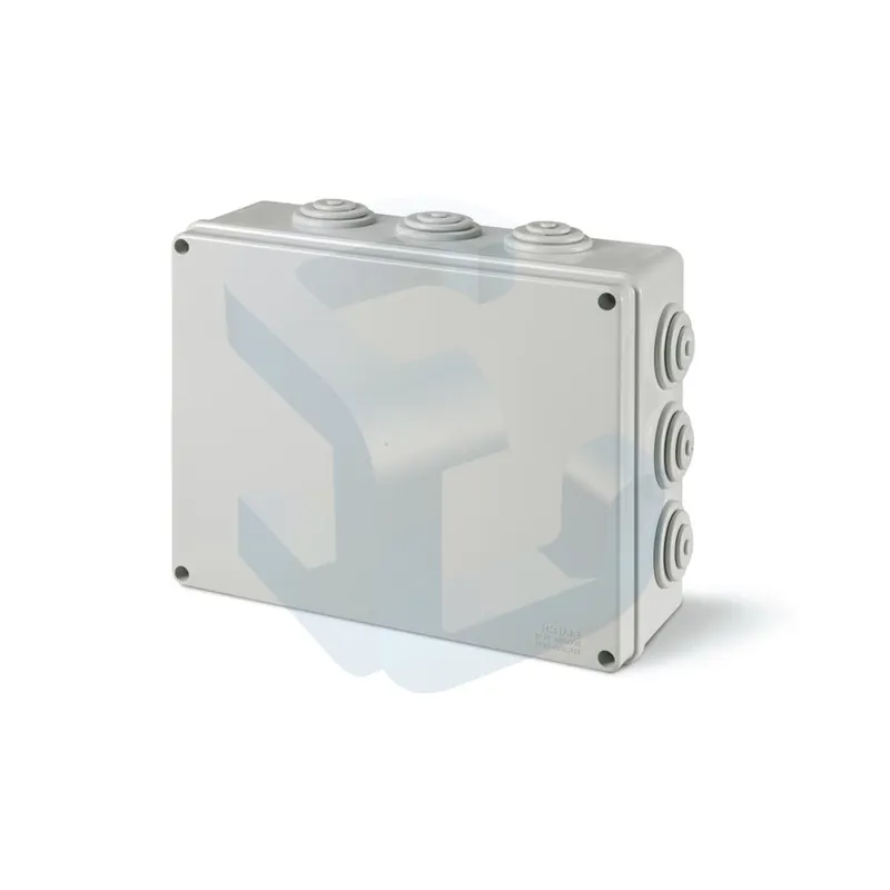 Cumpărături sigure Doza derivatie Scame, IP55, 240x190x90 mm, cu 12 presetupe de 38 mm, montaj aplicat