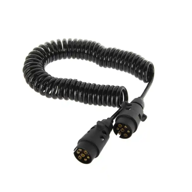 Cel mai vândut Cablu spiralat cu 2 mufe 7-pini 12v 5m