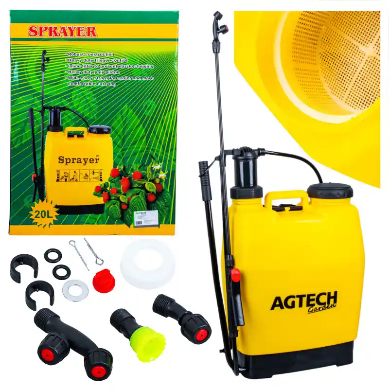 Pulverizator sub presiune tip rucsac 20 L cu lance telescopică Agtech Garden Ultima șansă