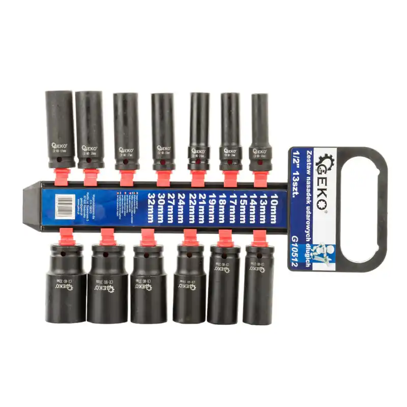 Chilipir Chei tubulare de impact cu lungimea de 1/2", set de 13, Geko