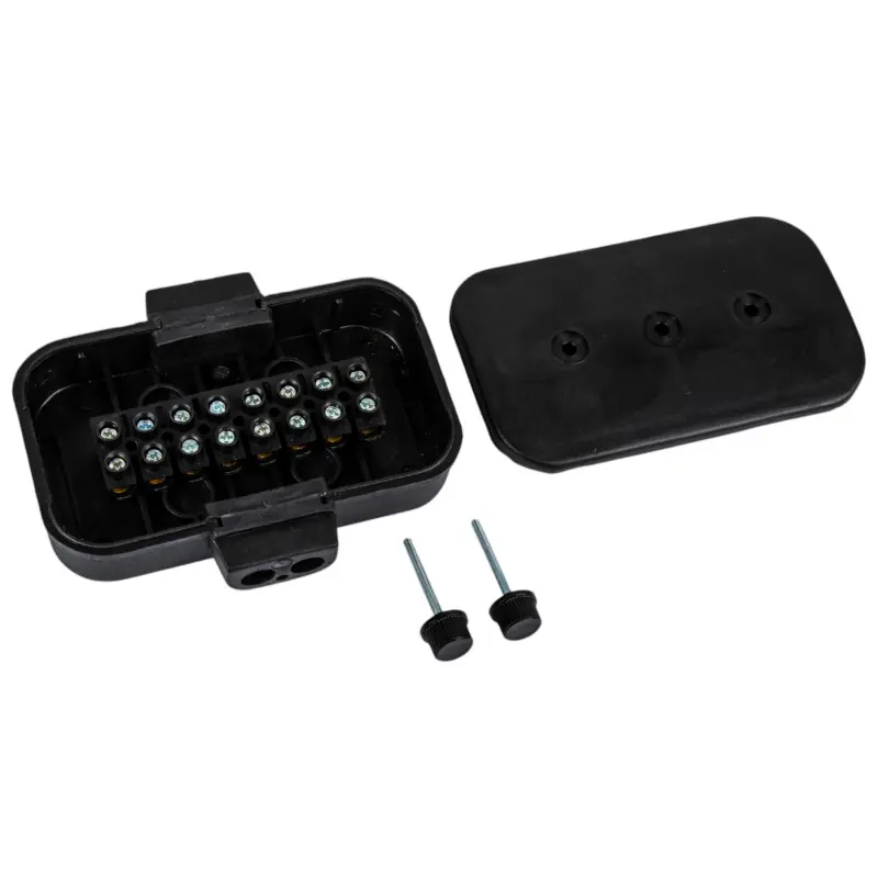 Noutate Cutie Electrică Negru Cu 8 Conectori Universali