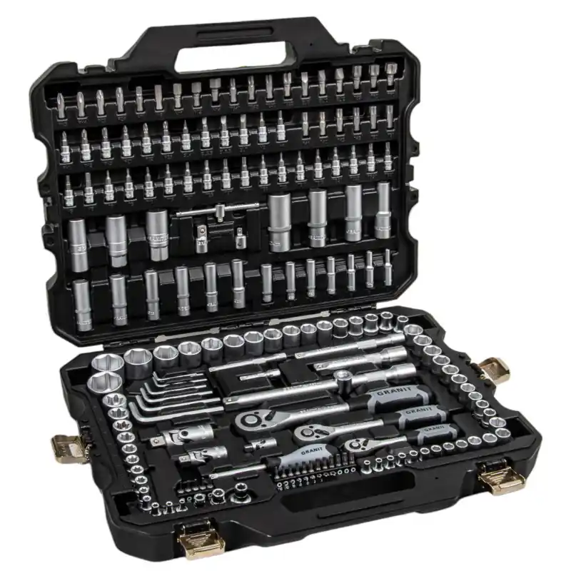 Retur ușor Chei tubulare 181 buc. Granit Black Edition