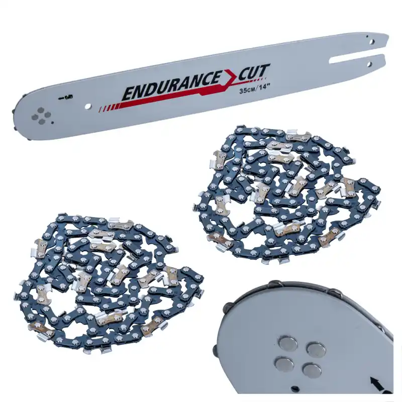 Șină de ghidaj pentru drujbă 3/8" 35 cm 1,3 + 2 lanțuri 50 zale pentru Stihl 023 MS180 Ofertă specială