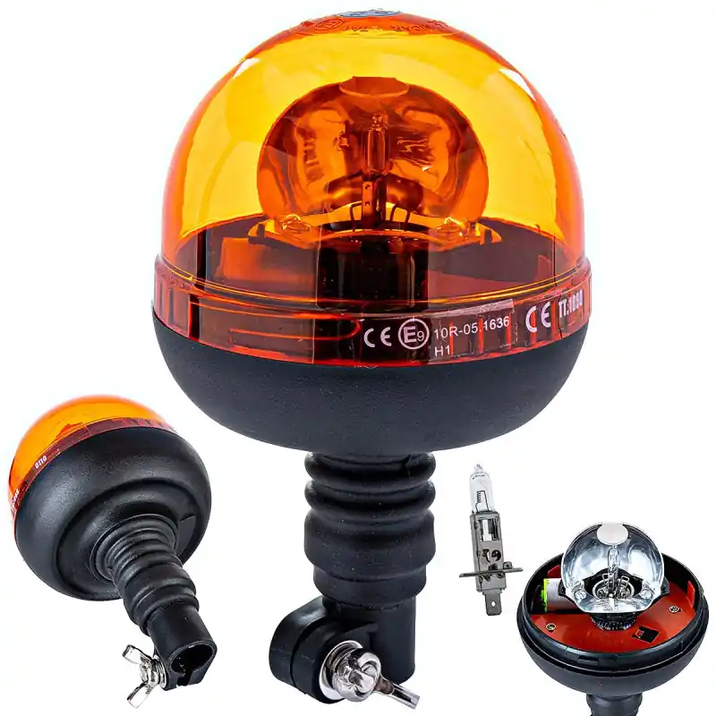 Lampa de avertizare Micro cu bec H1 12v 24v pe pin Aprobare R65 Livadă Pădure Expediere rapidă