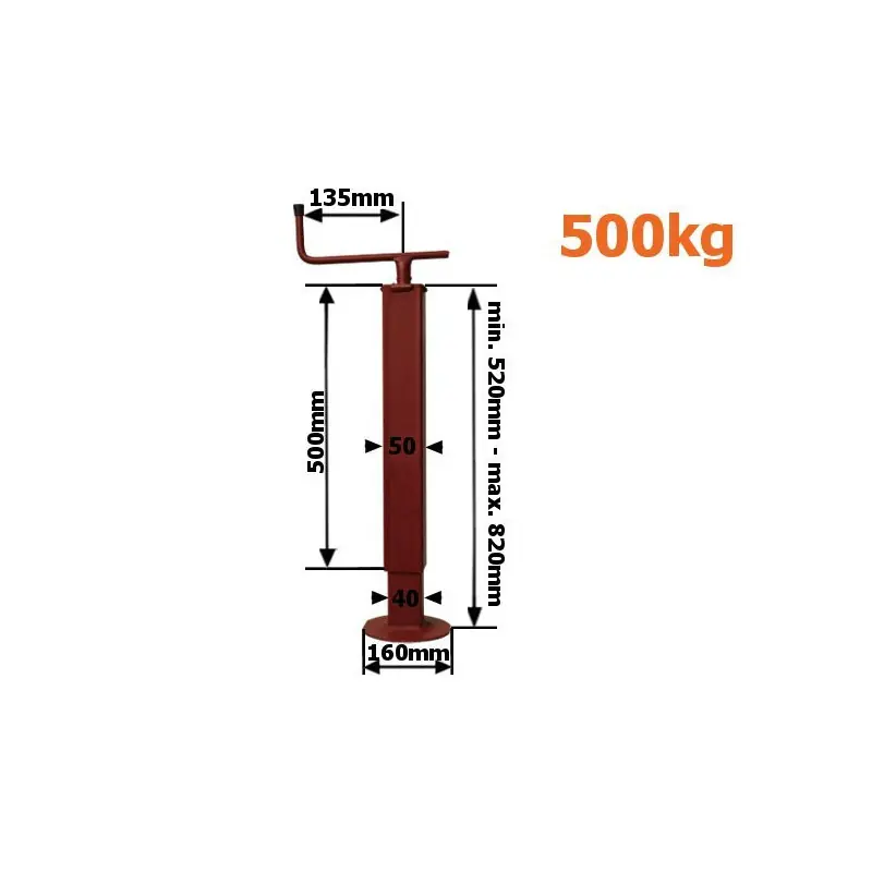 Suport reglabil 500-810mm 500kg Simol Preț mic