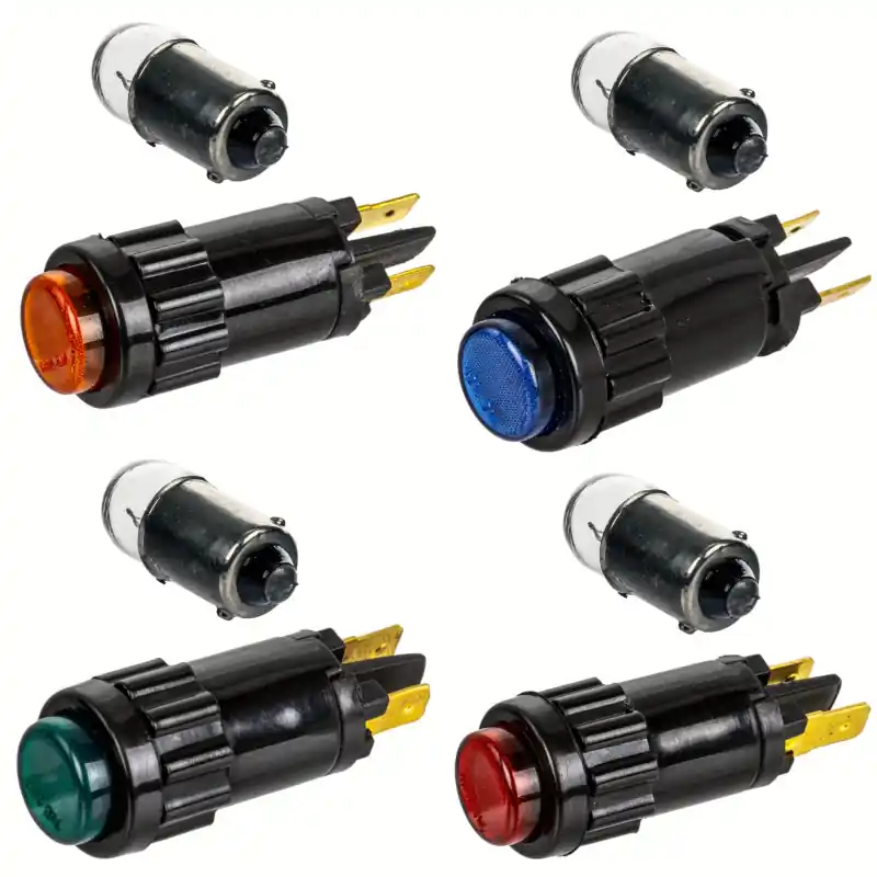 Promoție set becuri cu dioda 12v 2w Ba9s 4 culori Indicatoare luminoase pe pini Set 4+4