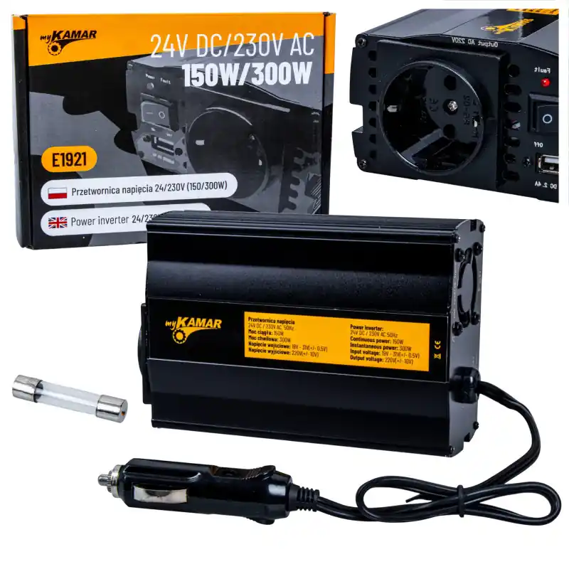 Reducere extra Invertor tensiune 24 V → 230 V 150 W 300 W KAMAR E1921
