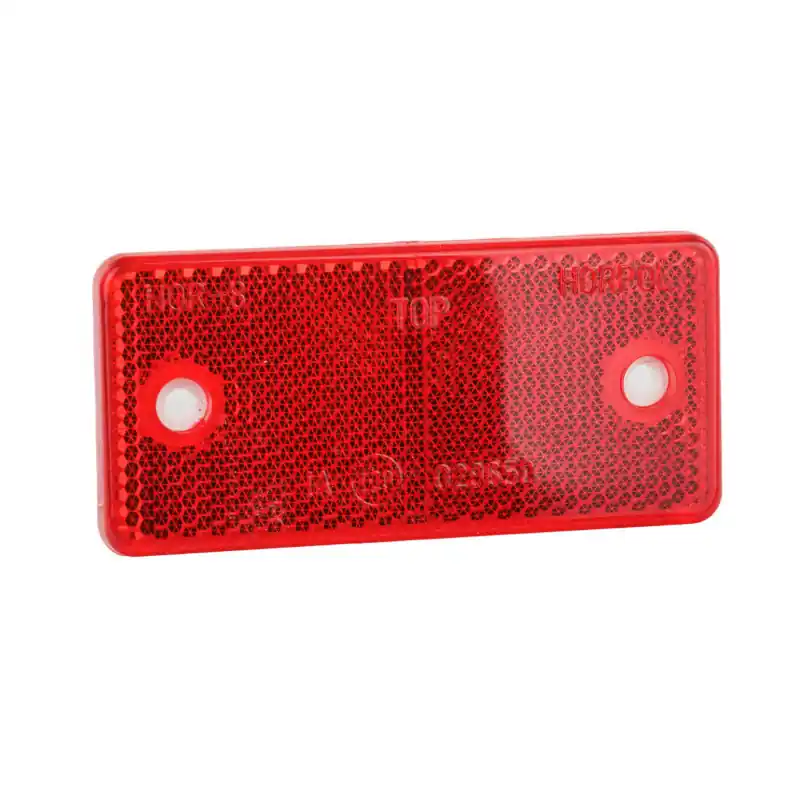 Reflector roșu dreptunghiular 95x45x8mm pentru șuruburi Horpol Cel mai vândut
