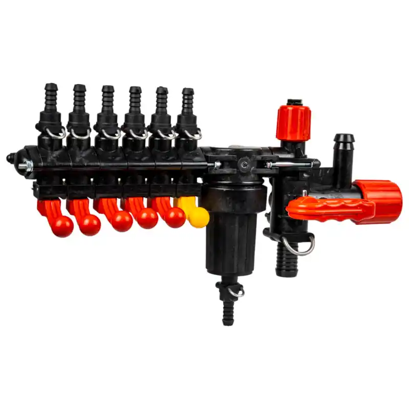 Premium Distribuitor erbicidator 6 secțiuni cu manetă galbenă