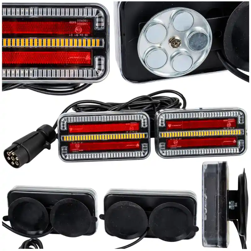 Ofertă specială Lămpi spate LED pe magnet cu semnalizare dinamică, 3 funcții 12-24V TT-Technology