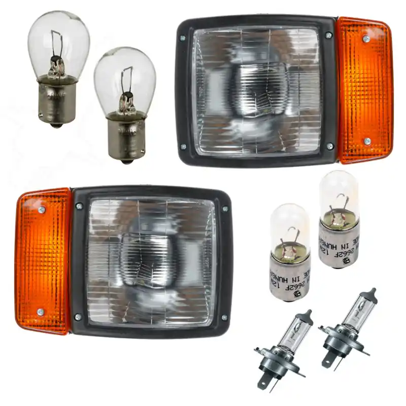 Faruri Lămpi dreptunghiulare Jcb Fastrac Inlocuire 700/500055 Complet Cu Becuri Ofertă exclusivă