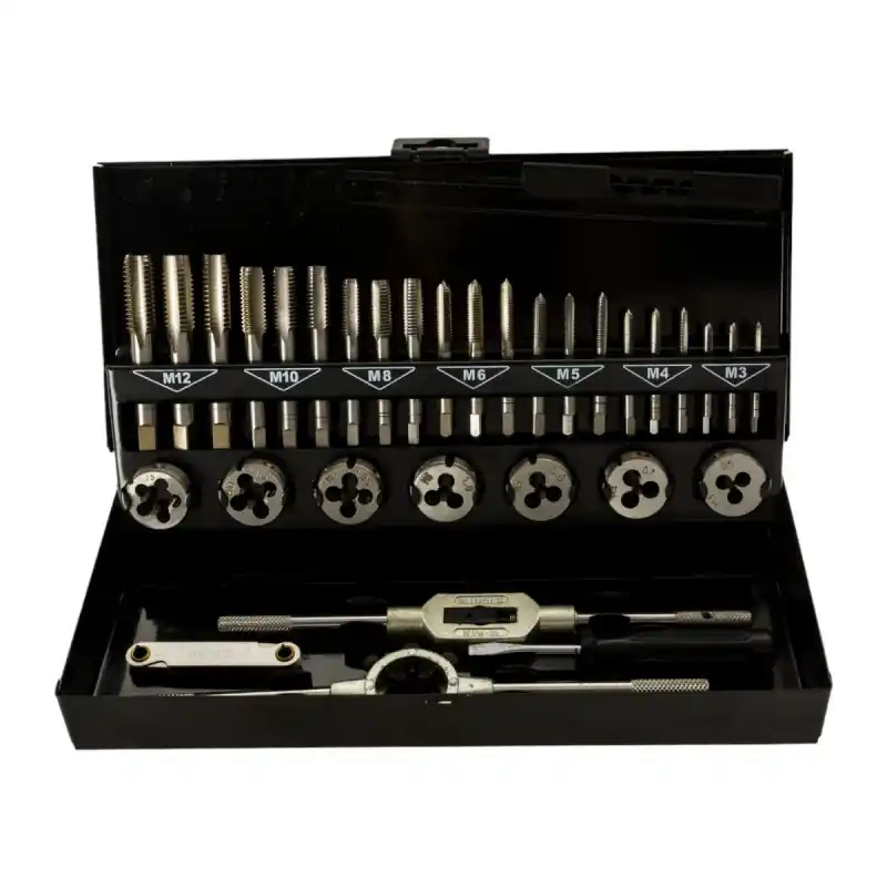 Set filieri și tarozi pentru filiere 32 buc. M3-M12 Ofertă limitată