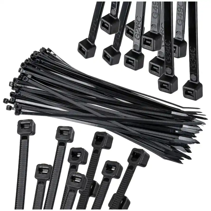 Reduceri Coliere de cablu 4,8 mm × 300 mm, negre, 100 buc.