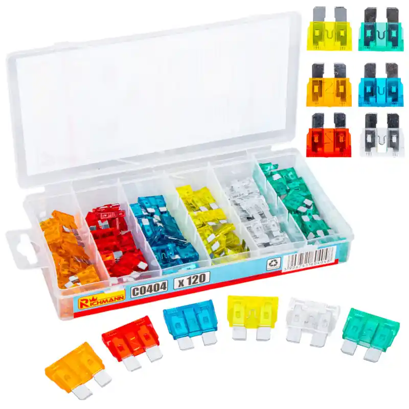 Set siguranțe auto standard, 120 bucăți Ofertă specială