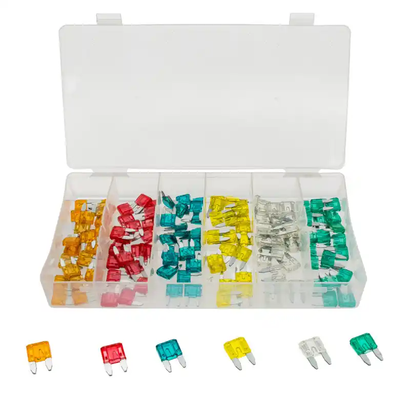 Set siguranțe auto tip lamă mini, 120 bucăți, în cutie Chilipir