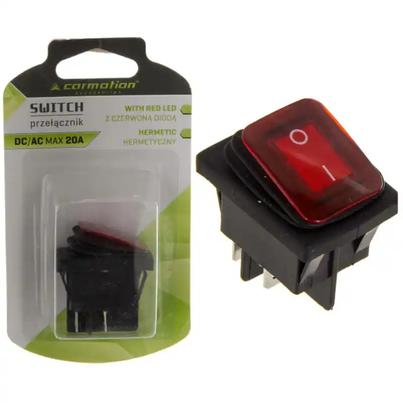 Comandă acum Comutator Electric DC 12v 24v AC 125v 250v Rosu